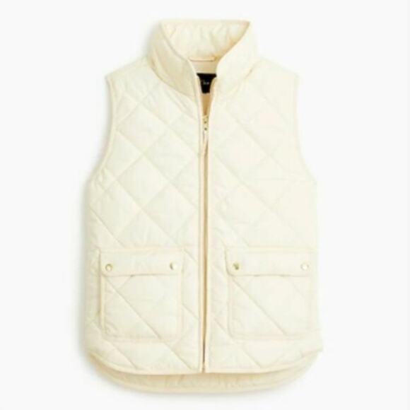J Crew Excursion Vest Quilted PrimaLoft Muslin Ivory XS - Picture 1 of 8